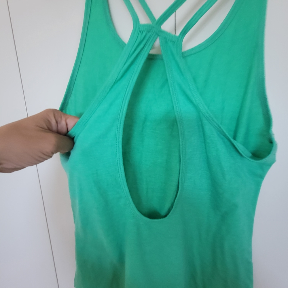 Constantly Varied Gear Green Tank Top Open Back with Bold Text Large. - Picture 6 of 6